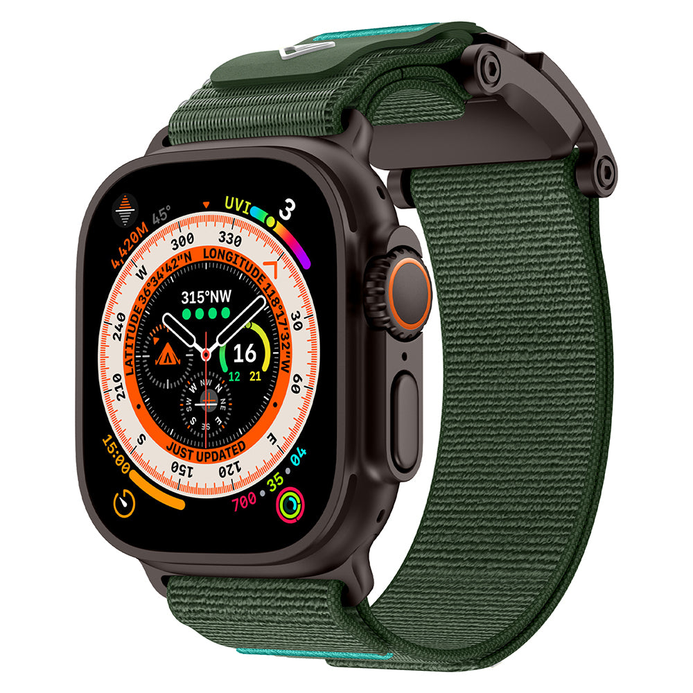 Apple Watch 10 46mm Zore KRD-154 Naylon Kumaş Hasır Örgülü Kordon