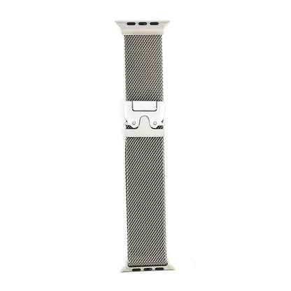 Apple Watch 10 46mm Zore KRD-25 Metal Hasır Kordon Gri