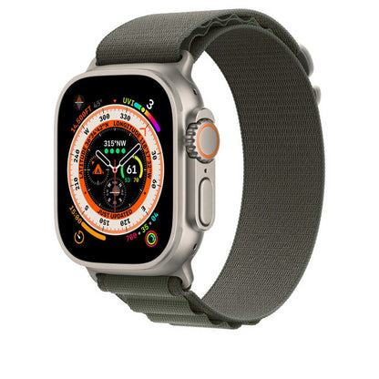 Apple Watch 38mm Kordon Wiwu WU-01 Hasır Örgü Strap Kayış Turuncu
