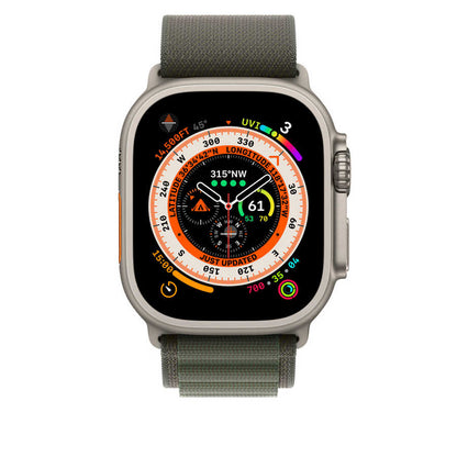 Apple Watch 38mm Kordon Wiwu WU-01 Hasır Örgü Strap Kayış Koyu Yeşil