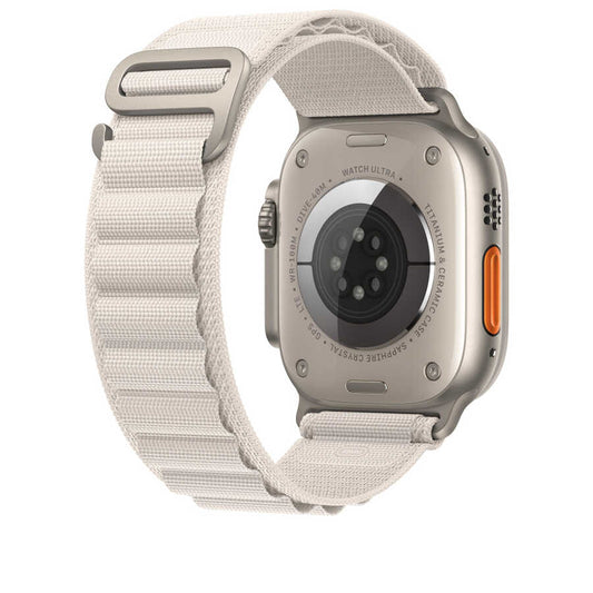 Apple Watch 38mm Kordon Wiwu WU-01 Hasır Örgü Strap Kayış Krem