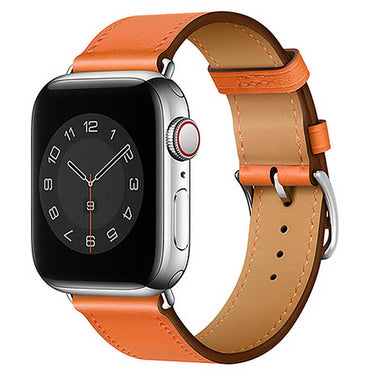 Apple Watch 38mm Wiwu Attleage Watchband Genuine Leather Band Orange 