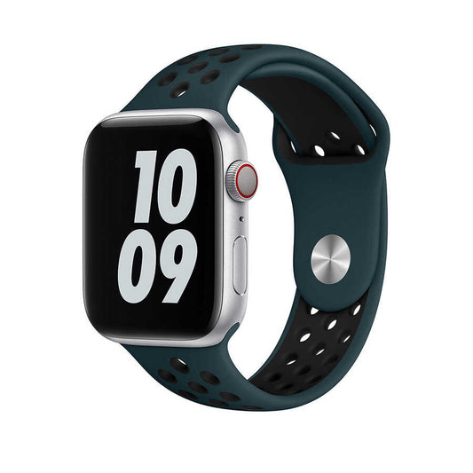 Apple Watch 38mm Wiwu Dual Color Sport Band Silicone Band Blue-Black