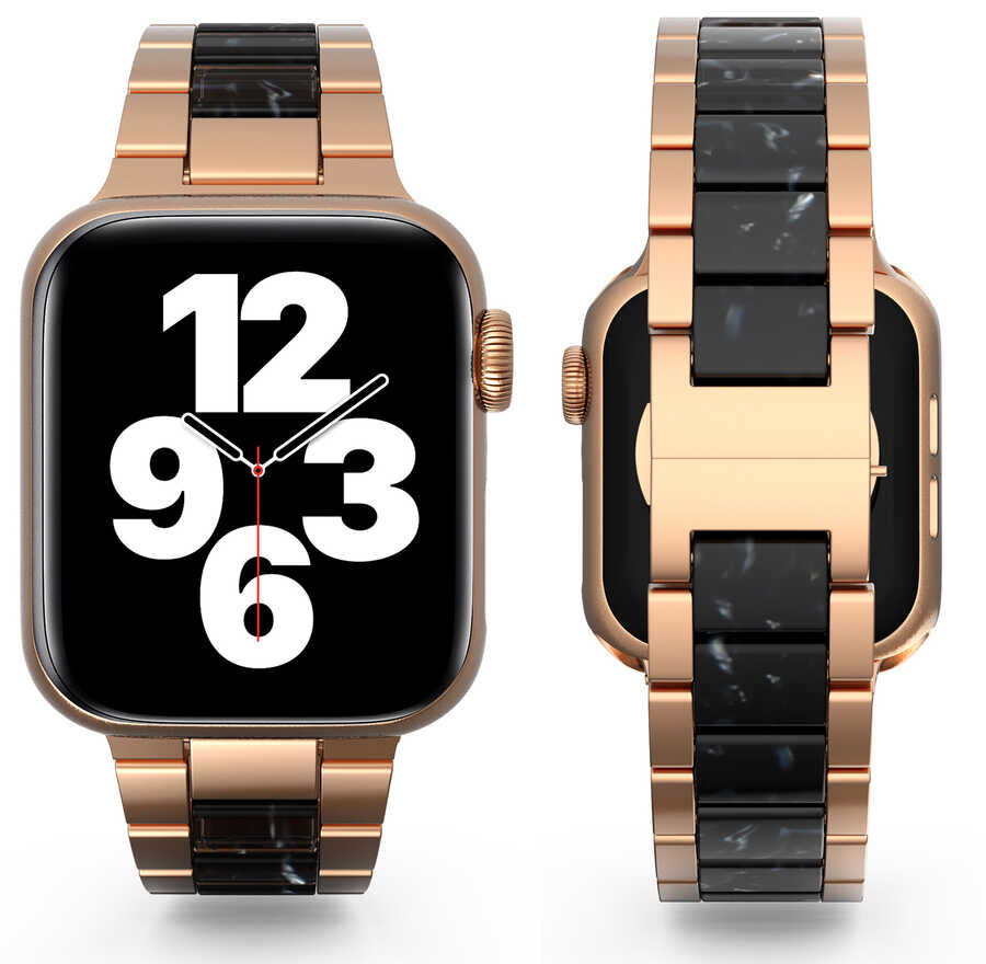 Apple Watch 38mm Wiwu Resin Steel Belt Metal Band Pink