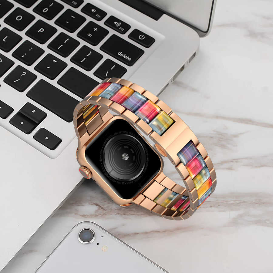 Apple Watch 38mm Wiwu Resin Steel Belt Metal Band White