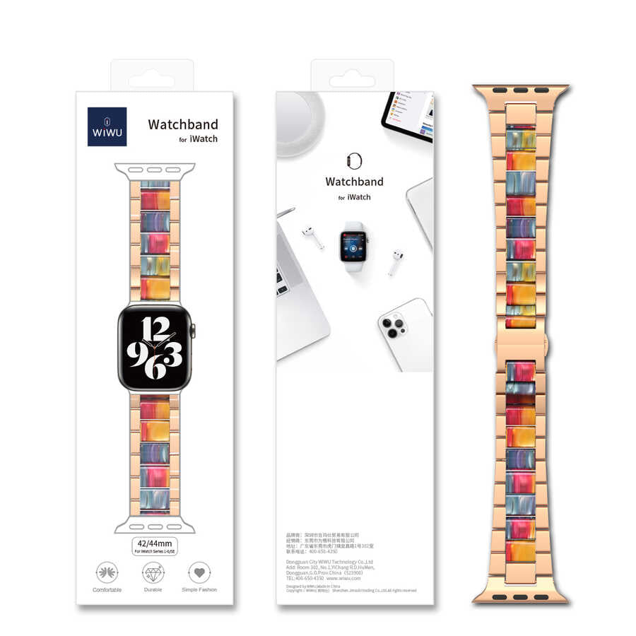 Apple Watch 38mm Wiwu Resin Steel Belt Metal Band White