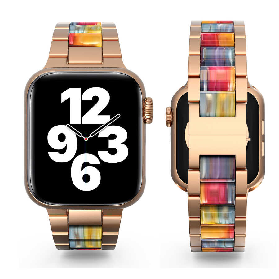 Apple Watch 38mm Wiwu Resin Steel Belt Metal Band Gold
