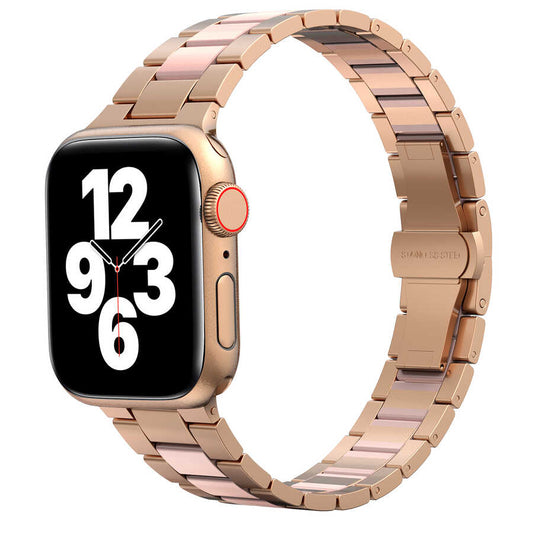 Apple Watch 38mm Wiwu Resin Steel Belt Metal Band Pink
