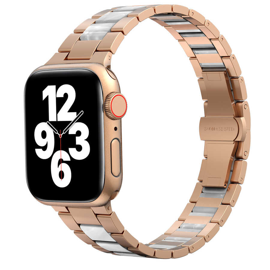 Apple Watch 38mm Wiwu Resin Steel Belt Metal Band White