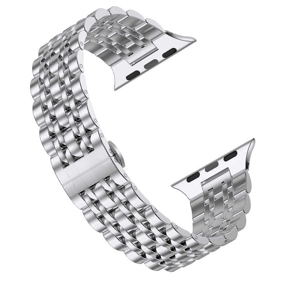 Apple Watch 38mm Wiwu Seven Beads Steel Belt Metal Band Gold