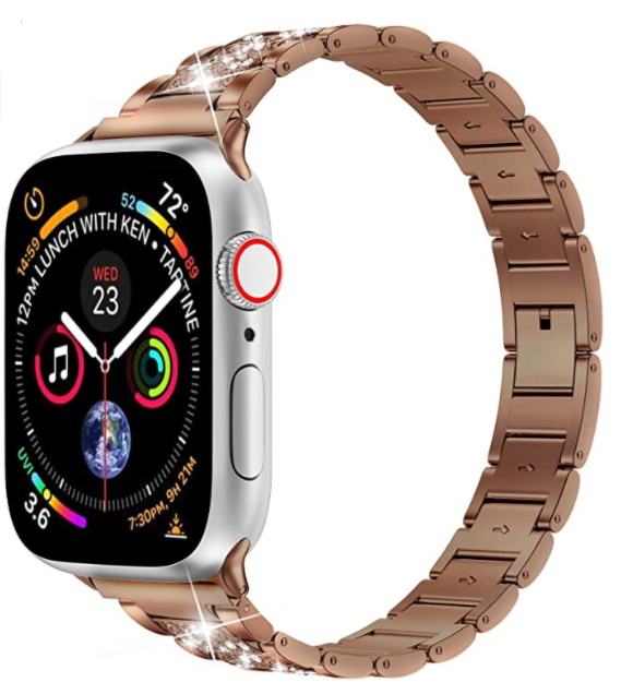Apple Watch 38mm Wiwu Three Beads Set Auger Metal Band Blue 