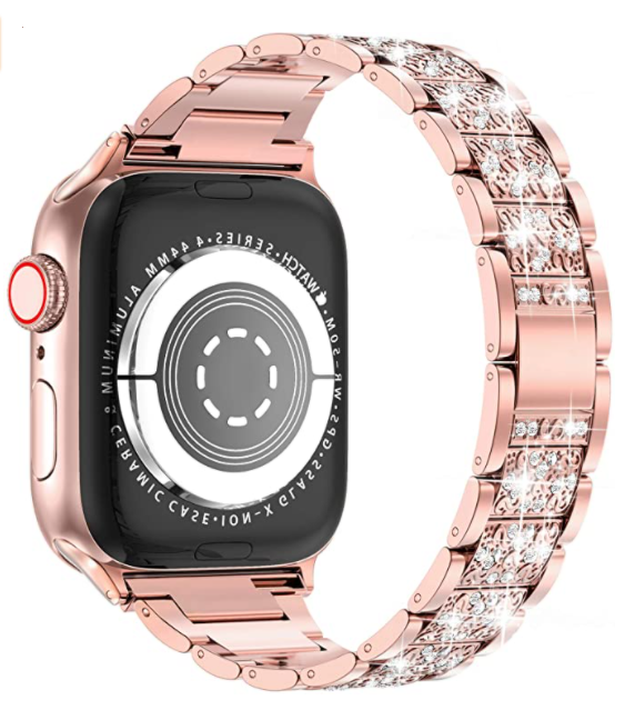 Apple Watch 38mm Wiwu Three Beads Set Auger Metal Band Gold 