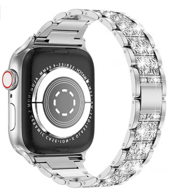 Apple Watch 38mm Wiwu Three Beads Set Auger Metal Band Black 