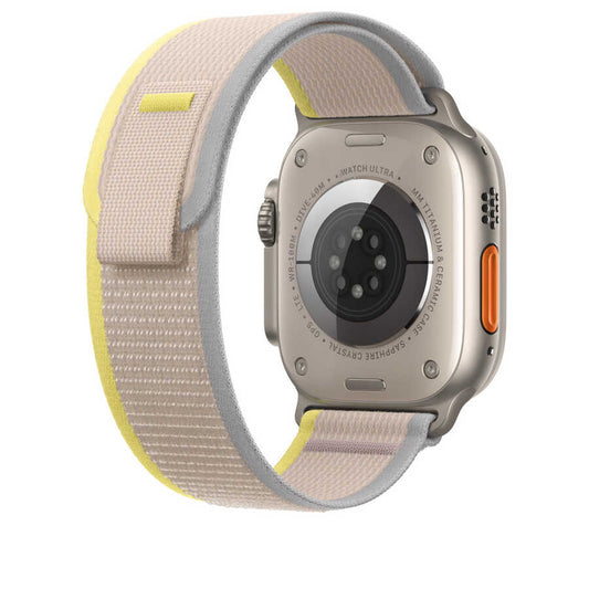 Apple Watch 38mm Wiwu Trail Loop Nylon Braided Embroidered Mesh Band Strap White-Yellow 