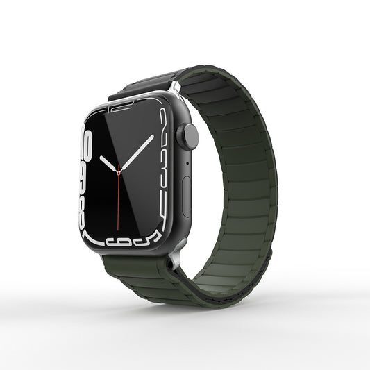 Apple Watch 38mm Zore KRD-122 Silicone Band Strap Black-Green 