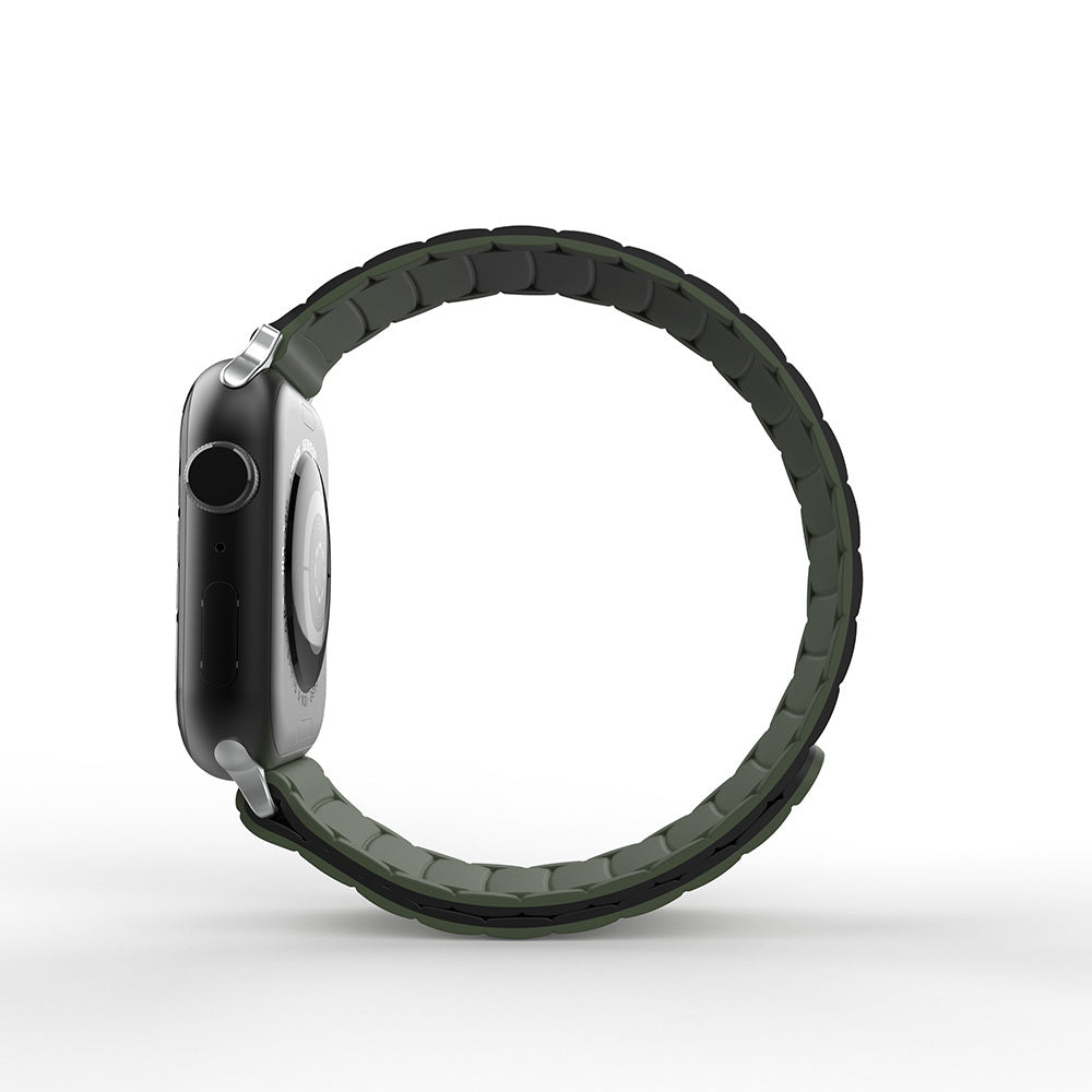 Apple Watch 38mm Zore KRD-122 Silicone Band Strap Black-Green 