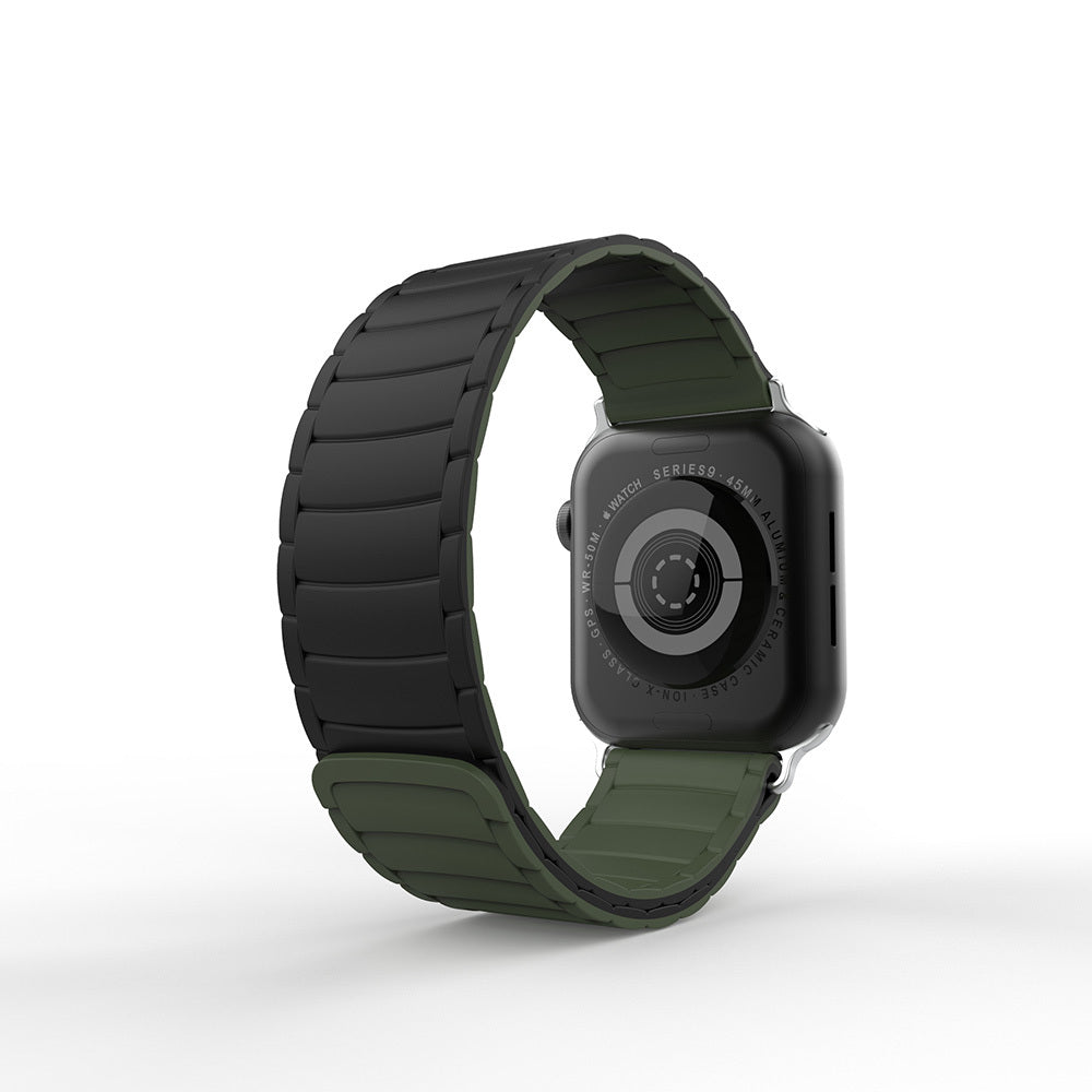 Apple Watch 38mm Zore KRD-122 Silicone Band Strap Black-Gray 
