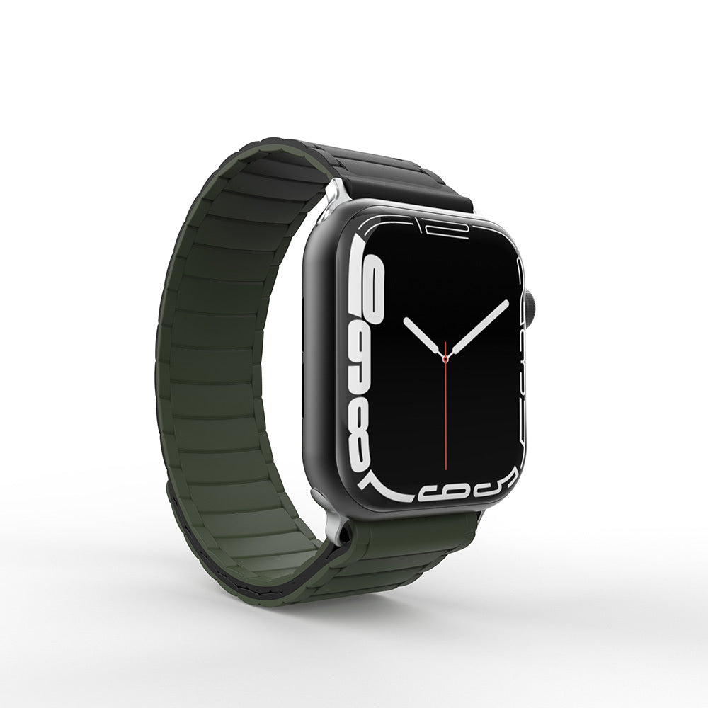 Apple Watch 38mm Zore KRD-122 Silicone Band Strap Black-Orange 