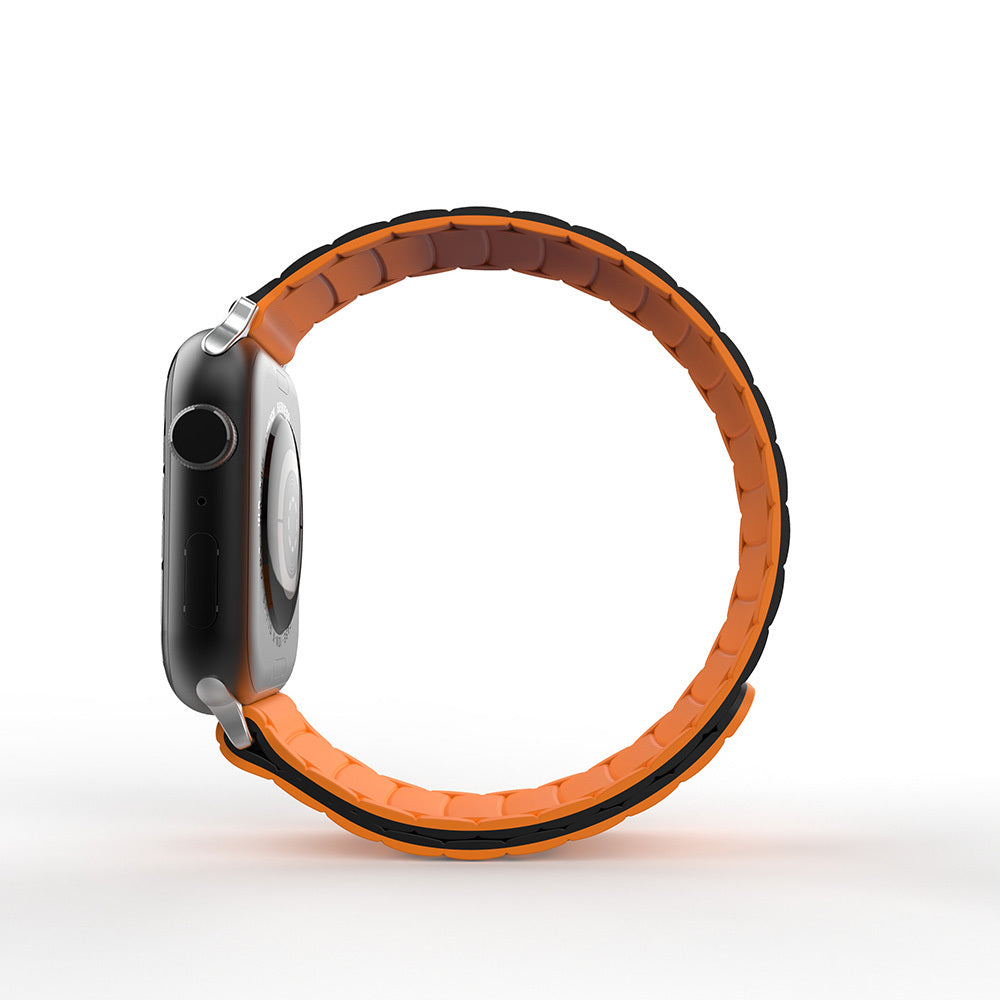 Apple Watch 38mm Zore KRD-122 Silicone Band Strap Black-Orange 