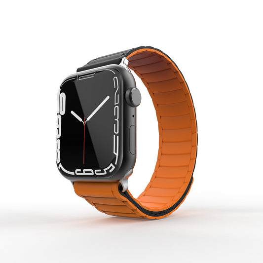 Apple Watch 38mm Zore KRD-122 Silicone Band Strap Black-Orange 