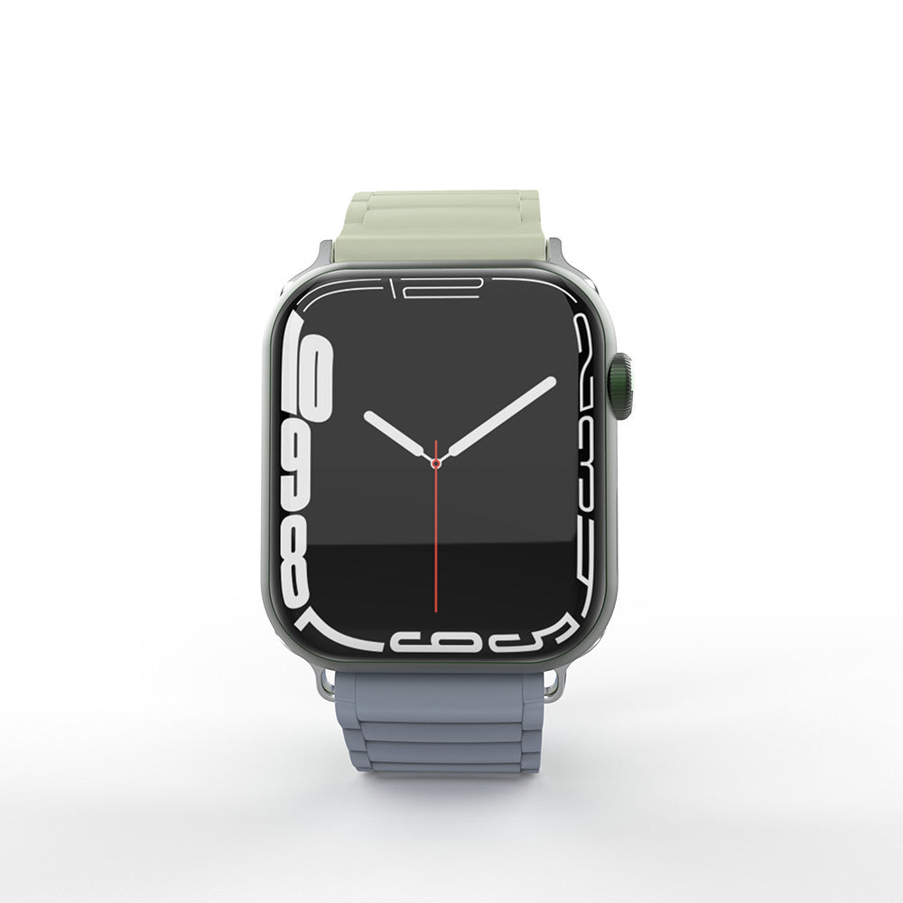 Apple Watch 38mm Zore KRD-122 Silicone Band Strap Black-Green 