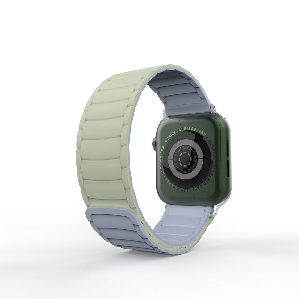 Apple Watch 38mm Zore KRD-122 Silicone Band Strap Black-Green 