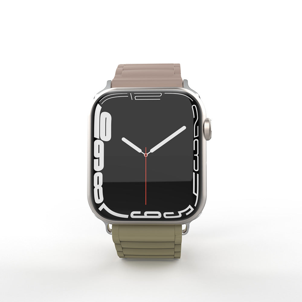 Apple Watch 38mm Zore KRD-122 Silicone Band Strap Black-Green 