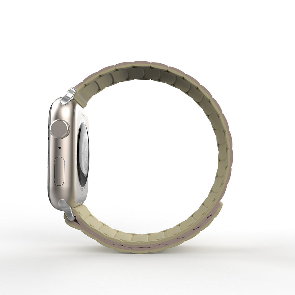 Apple Watch 38mm Zore KRD-122 Silicone Band Strap Brown-Cream 