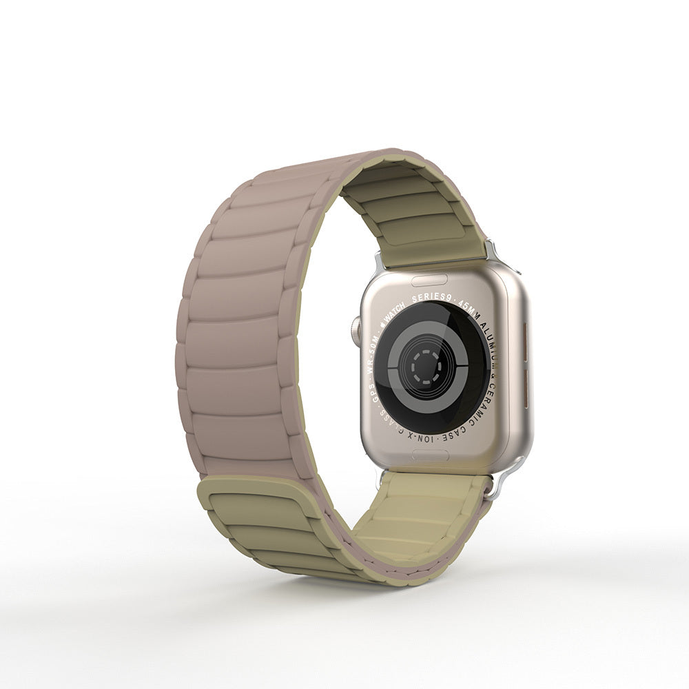 Apple Watch 38mm Zore KRD-122 Silicone Band Strap Black-Green 