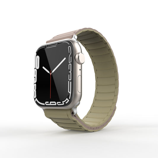 Apple Watch 38mm Zore KRD-122 Silicone Band Strap Brown-Cream 