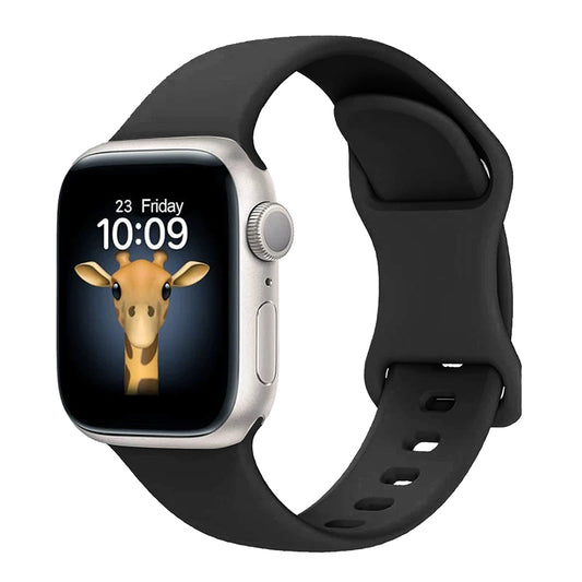 Apple Watch 38mm Zore KRD-131 Silicone Band Strap Black 