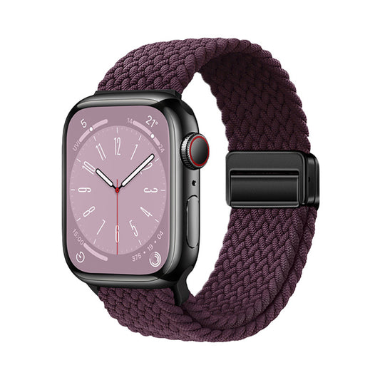Apple Watch 38mm Zore KRD-134 Braided Design Mesh Band Strap Dark Purple