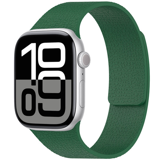 Apple Watch 38mm Zore KRD-136 Embossed Patterned Silicone Band Green