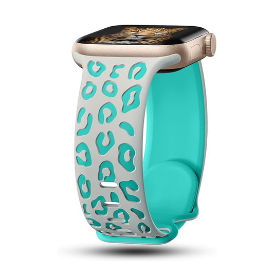 Apple Watch 38mm Zore KRD-140 Silikon Kordon Strap Kayış Gri-Yeşil