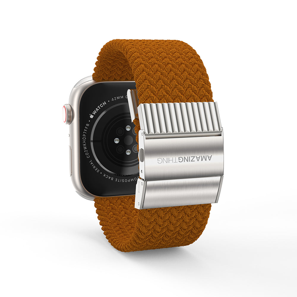 Apple Watch 40mm Amazingthing Titan Weave Örgü Sport Kordon Kahverengi