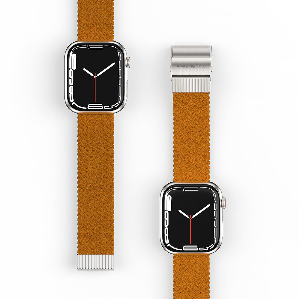 Apple Watch 40mm Amazingthing Titan Weave Örgü Sport Kordon Kahverengi