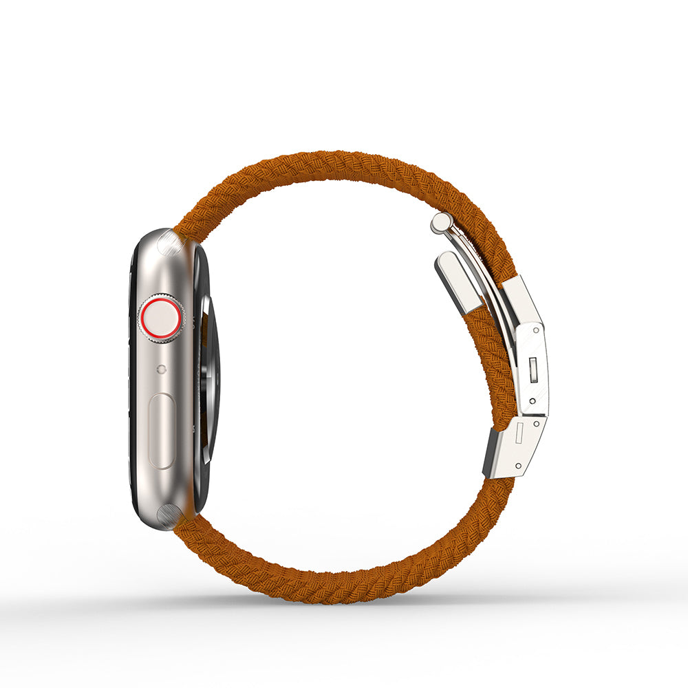 Apple Watch 40mm Amazingthing Titan Weave Örgü Sport Kordon Kahverengi