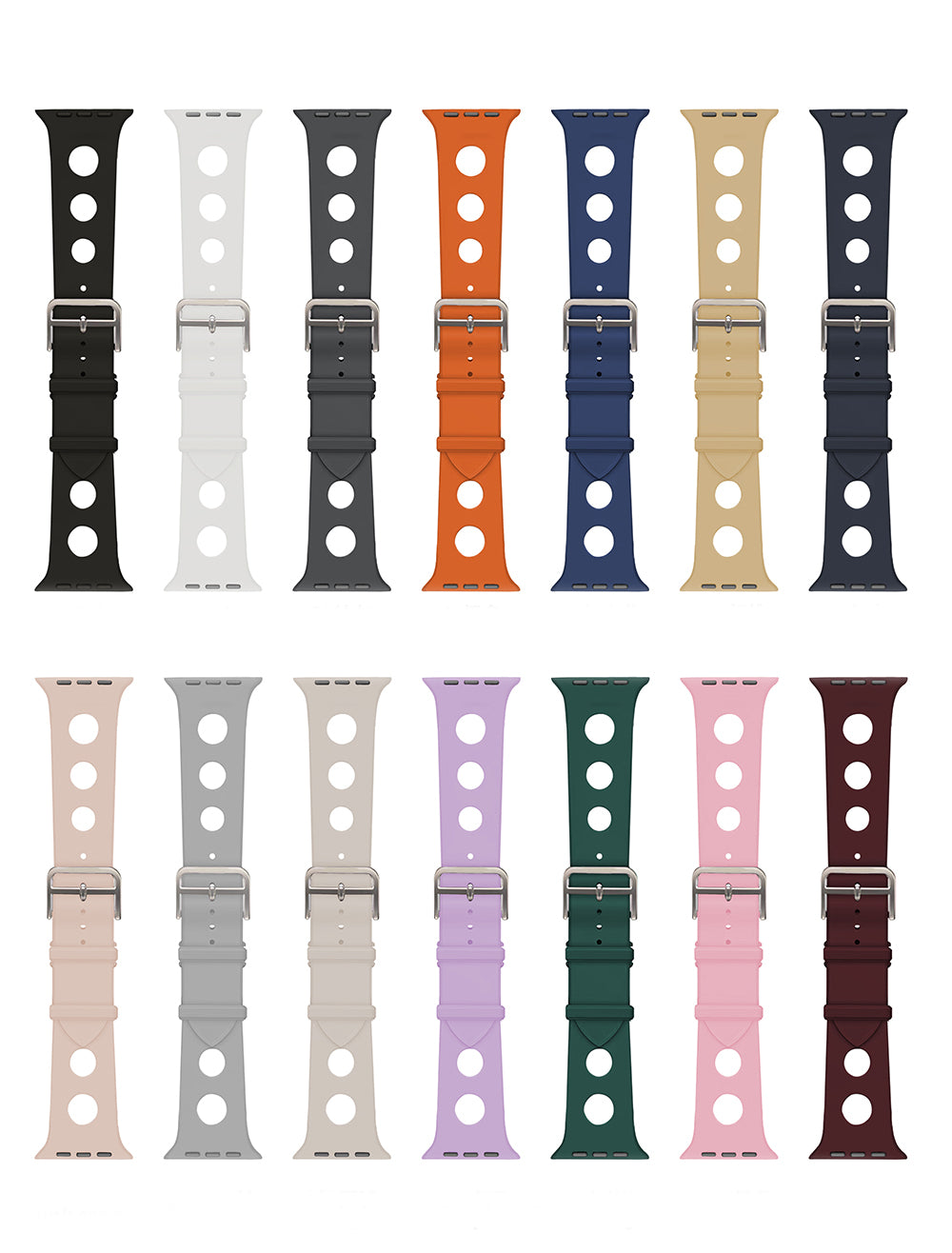 Apple Watch 40mm Delikli Tasarım Zore KRD-147 Silikon Kordon Lila