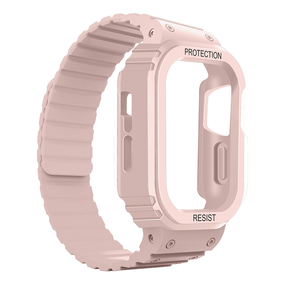 Apple Watch 40mm KRD-142 Airbag Tasarımlı Kasa Koruyuculu Silikon Kordon Siyah