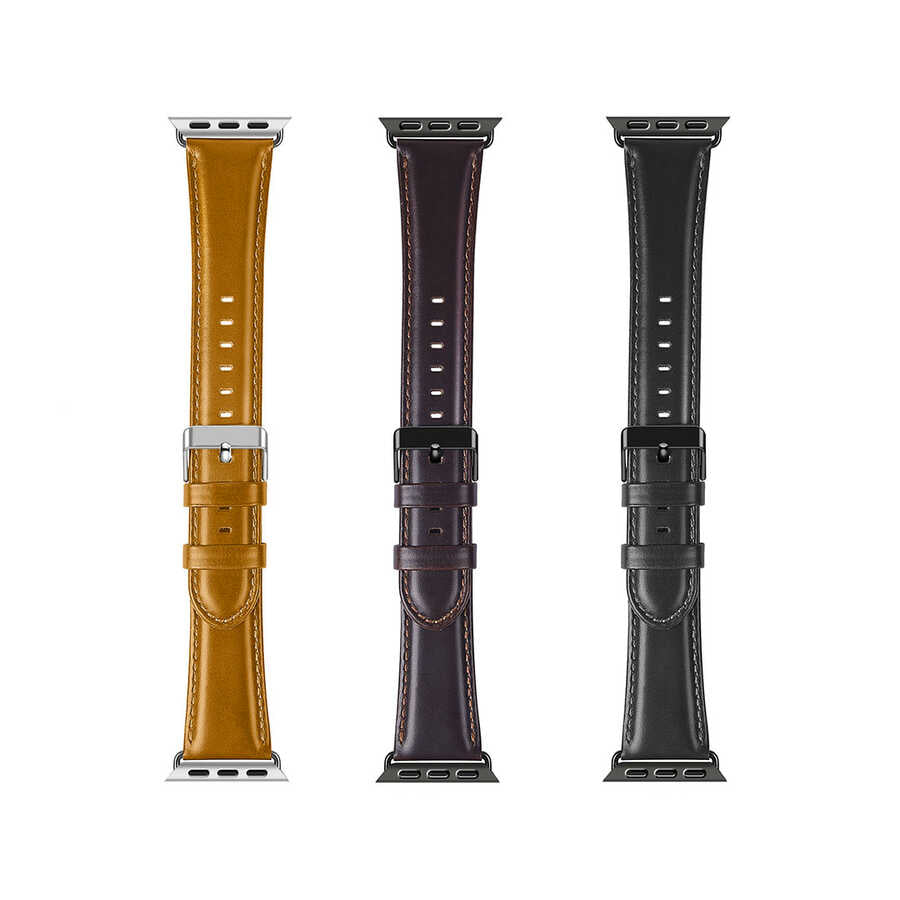 Apple Watch 40mm Wiwu Leather Watchband Leather Strap Brown 