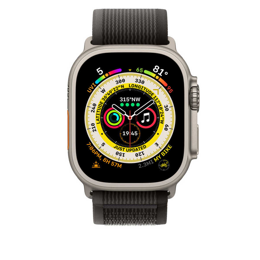 Apple Watch 40mm Wiwu Trail Loop Nylon Braided Embroidered Mesh Strap Black-Orange 