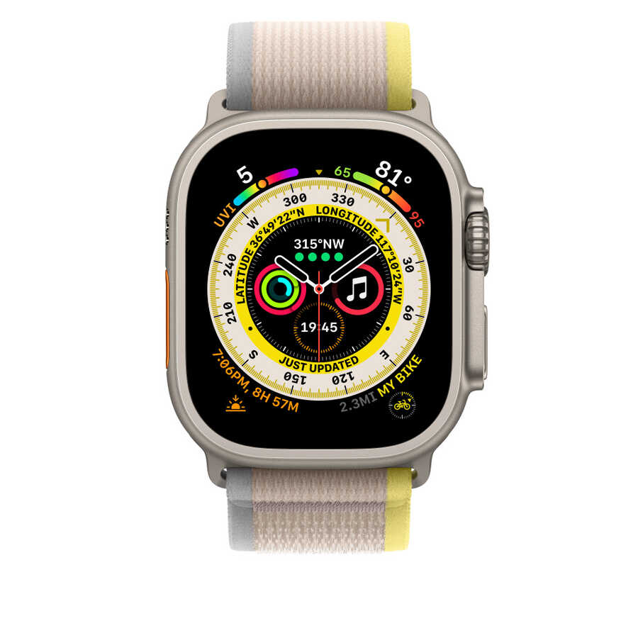 Apple Watch 40mm Wiwu Trail Loop Nylon Braided Embroidered Mesh Strap Black-Orange 