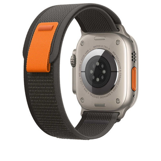 Apple Watch 40mm Wiwu Trail Loop Nylon Braided Embroidered Mesh Strap Black-Orange 