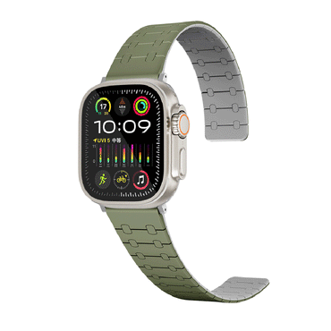 Apple Watch 40mm Zore KRD-111 Striped Patterned Silicone Band Khaki 