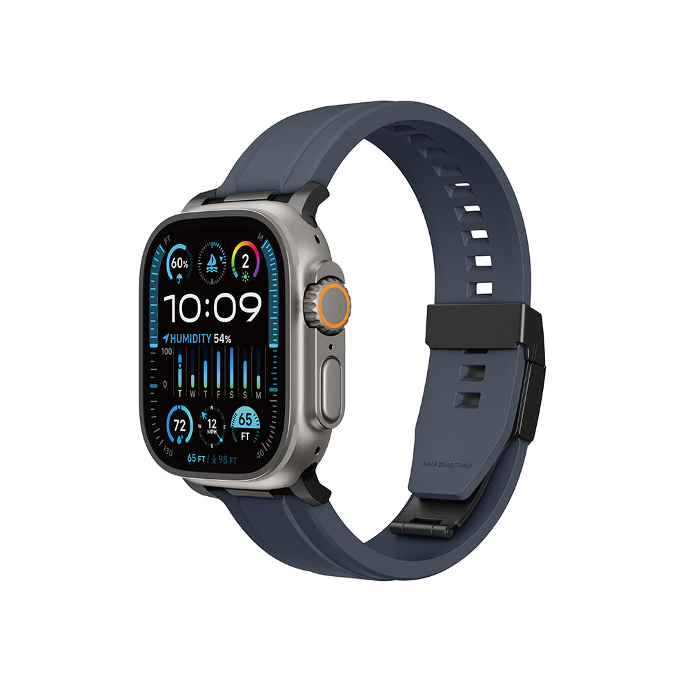 Apple Watch 42mm Amazingthing Titan Chrono Silikon Kordon Turuncu