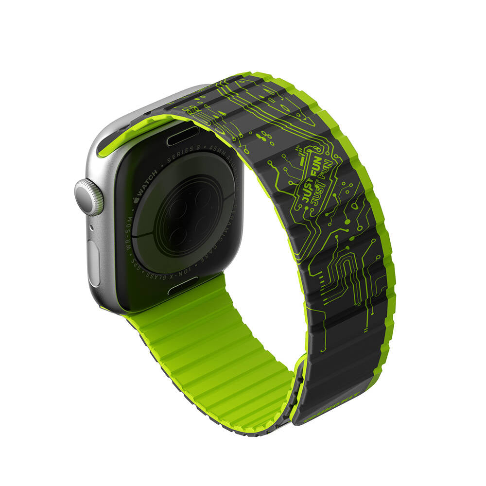 Apple Watch 42mm Strap Youngkit Technological Magnetic Attachable Silicone Strap Black 
