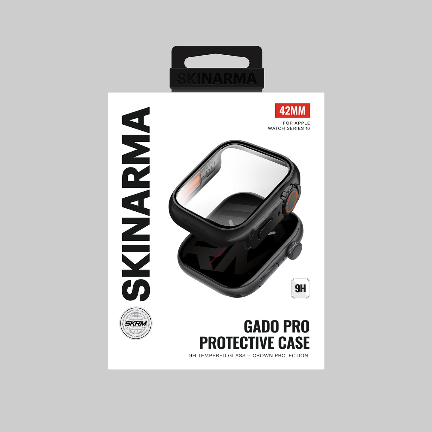 Apple Watch 42mm Skinarma Gado Pro Digital Crown Protective Case and Screen Protector Black 