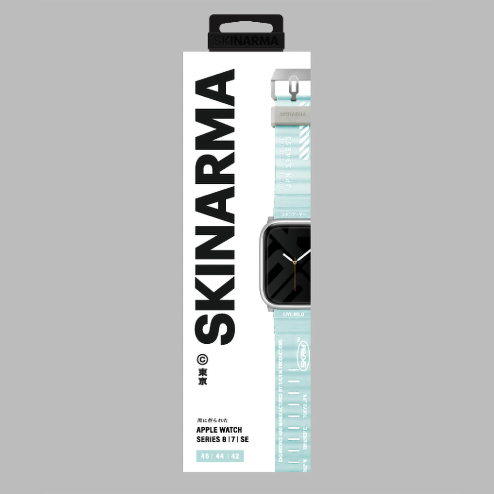Apple Watch 42mm SkinArma Shokku Silicone Band Blue 