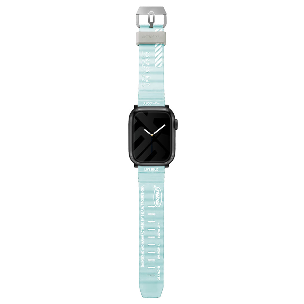Apple Watch 42mm SkinArma Shokku Silicone Band Blue Light 