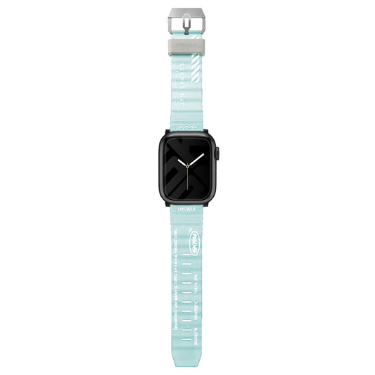 Apple Watch 42mm SkinArma Shokku Silicone Band Blue Light 